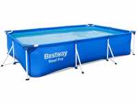 Bestway Steel Pro Frame Pool ohne Pumpe 300 x 201 x 66 cm, blau, eckig
