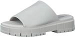 Tamaris Damen Plateau Mules Leder Blockabsatz Sommer; OFFWHITE UNI/wei&szlig;; 39 EU