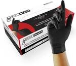 UNIGLOVES - Robuster SELECT&reg; BLACK Latexhandschuh | Puderfrei &...