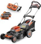 FUXTEC 4in1 Akku Rasenm&auml;her 40V (2x20V) FX-E2RM51 inkl. 2x20V Li-Ion Batterie 4Ah &