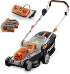 FUXTEC Akku Rasenm&auml;her 40V 2x20V FX-E2RM43SET &bull; 43cm &bull; inkl 2X 4Ah Akku &