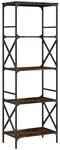 vidaXL B&uuml;cherregal 5 B&ouml;den R&auml;uchereiche 59x35x171 cm Holzwerkstoff