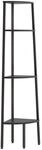vidaXL Eckregal mit 4 Ablagen Schwarz 45,5x31,5x150 cm, Standregal, Regal,