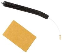 Heizk&ouml;rperb&uuml;rste SET 120 cm lang Kunststoff ummantelter Edelstahldraht & Ziegenhaar