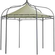 DEGAMO Gartenpavillon Modena 6-eckig 320cm, stabiles Stahlgestell schwarz, Dach