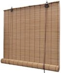 vidaXL Bambusrollo Braun 140x160 cm Rollo Holzrollo Jalousie Faltrollo Fenster