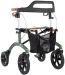 Saljol Allround Rollator in Vollausstattung, 6,4 kg Leichtgewicht mit Sitz,