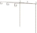 vidaXL Garten-Pergola Antik-Braun 3x3x2,5 m Eisen