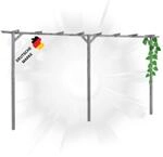 DELUKE&reg; Pergola aus Holz LURV Grau | 4x2m Kiefernholz | Rankhilfe Pergola Holz