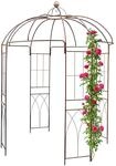 Metall Rosen Pavillon rost braun - 270 x 200 cm - Stahl Rankgitter...