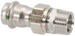 Viega Sanpress Inox Verschraubung, flachdichtend mit AG, Modell 2365, 28 mm x 1"