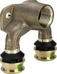 Viega Raxofix Doppelwandscheibe, Modell 5325.7, 16 mm x 1/2" x 20 mm IG, Rotguss