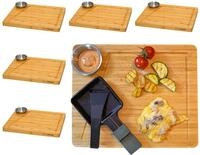 DuneDesign 6 Personen Raclette Teller Set - 30x25 Raclette Brettchen Holz mit
