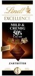 Lindt EXCELLENCE Mild & Cremig 50 % Kakao - Zartbitter-Schokolade | 100 g Tafel 