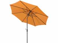 Schneider Sonnenschirm Harlem, mandarine, 270 cm rund, 640-75, Gestell Stahl,
