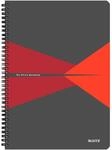Leitz 46470025 Office Collegeblock A4 kariert, spiralgebunden mit Karton Einband Rot