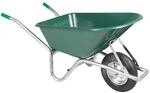 vidaXL Schubkarre Gr&uuml;n 90 L 150 kg Verzinkter Stahl und Kunststoff