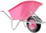 Matrix Schubkarre pink 100l Liter 250 kg verzinkt Luftrad Schubkarren gro&szlig; Garten