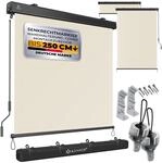 KESSER&reg; Senkrechtmarkise 160x250cm Au&szlig;enrollo Handkurbelmechanismus Balkonrollo