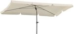 Schneider Sonnenschirm Locarno, natur, 180 x 120 cm rechteckig, Gestell Stahl,