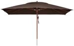 anndora&reg; Sonnenschirm 3 x 4 m eckig Terassenschirm Holz Gest&auml;nge - Braun