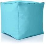 Green Bean Sitzsack-Hocker 40x40x40cm mit EPS-Perlen F&uuml;llung - Fu&szlig;hocker Fu&szlig;kissen
