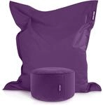 Green Bean 2er Set XXL Sitzsack inkl. Pouf fertig bef&uuml;llt mit EPS-Perlen -