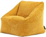 Icon Natalia Sitzsack Kinder, Gelb, Flauschiger Cord Stoff, Sitzsack Cord mit