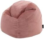 Icon Kingston Sitzsack Kinder, Rosa, Flauschiger Samtstoff, Sitzsack Samt mit