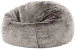 Icon Kingston Kunstfell Flauschig Sitzsack mit F&uuml;llung, Grau