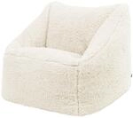 Icon Natalia Teddyb&auml;r Sitzsack Kinder, Creme, Flauschiger Boucle Stoff, Sitzsack mit