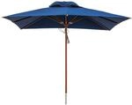 anndora&reg; Sonnenschirm Gartenschirm 3 x 3 m eckig wasserabweisend - mit Winddach Navy