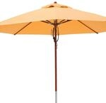anndora&reg; Sonnenschirm Marktschirm Gastronomie &oslash; 4 m rund - mit Winddach Sahara Gelb