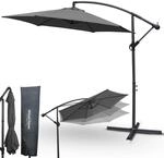 deluxe4home&reg; Sonnenschirm &Oslash;270 cm Anthrazit I Ampelschirm mit St&auml;nder &