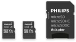 Philips Ultra Speed Micro SDHC Card 2x 32 GB + SD Adapter UHS-I U1,