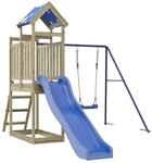 vidaXL Spielturm, Kletterger&uuml;st mit Schaukel Rutsche Leiter, Kinder Kletterturm