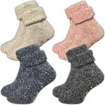 GAWILO Stoppersocken f&uuml;r Damen (1 o. 4 Paar) | Rutschfeste Hausschuhsocken | Weiche,