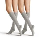 Hudson Damen Kniestr&uuml;mpfe Only 2-Pack w&auml;rmend Silber 0502 39-42
