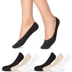 6 Paar F&uuml;&szlig;linge Damen Sneaker Socken Ballerina Baumwolle 39960 WP (35-38 Schwarz