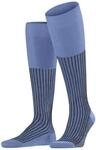 FALKE Herren Kniestr&uuml;mpfe Oxford Stripe M Kh Baumwolle lang gemustert 1 Paar, Blau