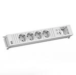BACHMANN Power Frame 4xCEE7/3 1xCM 1xUSB A/C 22W 0,2m RAL9010