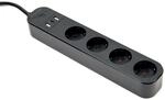 Gembird TSL-PS-S4U-01 Mehrfachsteckdose Schwarz Schuko 1 STK.