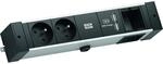 BACHMANN Desk Rail 2xUTE 1xCM 1xUSB Charger 2,0m GST18