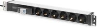 DIGITUS DN-95417 &ndash; 19" Steckdosenleiste &ndash; 6 Abgriffe &ndash; 1HE &ndash; Mit