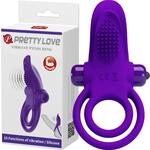 Pretty Love Vibrierender Penisring, Lila, 11,3 x 5,6 x 5,6 cm