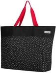 anndora XXL Shopper schwarz wei&szlig; gepunktet - Strandtasche 40 Liter Schultertasche