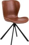 Esszimmer-Drehstuhl Tilda Kunstleder - braun/schwarz
