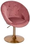 Wohnling Loungesessel Samt Rosa Gold, Drehstuhl Chesterfield