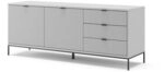 Vicco Lowboard Eliza, Grau, 150 x 60 cm, zur Aufbewahrung und als TV-Untergestell