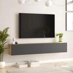 [en.casa] TV Lowboard Lapinlahti TV Schrank h&auml;ngend TV Board 30 x 180 x 32 cm